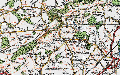 Old map of Church Common in 1919