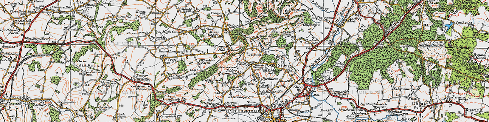 Old map of Church Common in 1919
