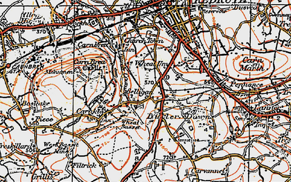 Old map of Church Coombe in 1919