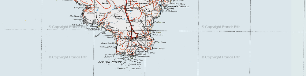Old map of Church Cove in 1919