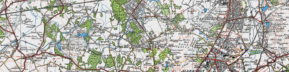Old map of Aunt's Pool Hill in 1919