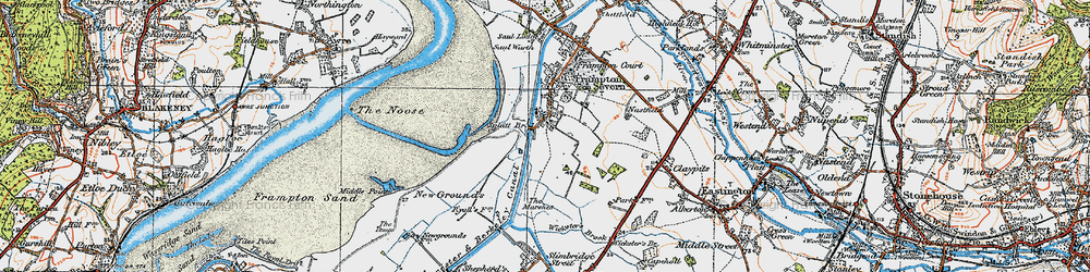 Old map of Splatt Br in 1919