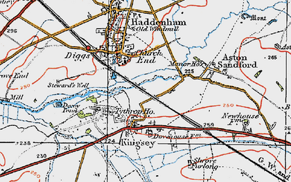 Old map of Church End in 1919