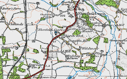 Old map of Church End in 1919