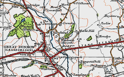 Old map of Merks Hall in 1919