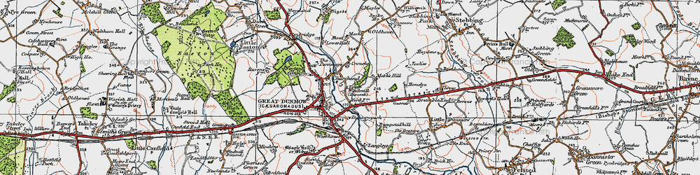 Old map of Merks Hall in 1919