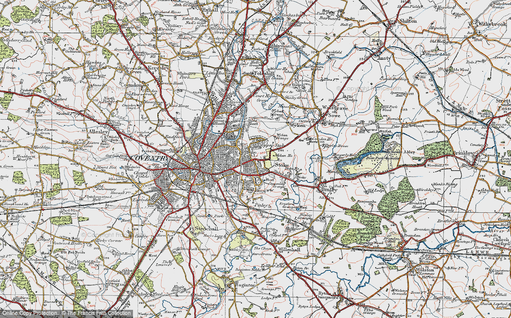Old Map of Church End, 1920 in 1920
