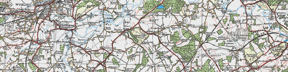 Old map of Church End in 1920