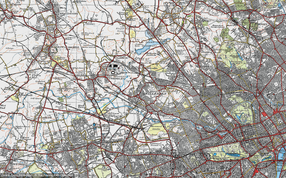 Old Map of Church End, 1920 in 1920