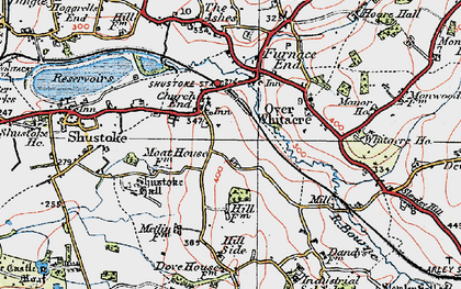 Old map of Church End in 1921