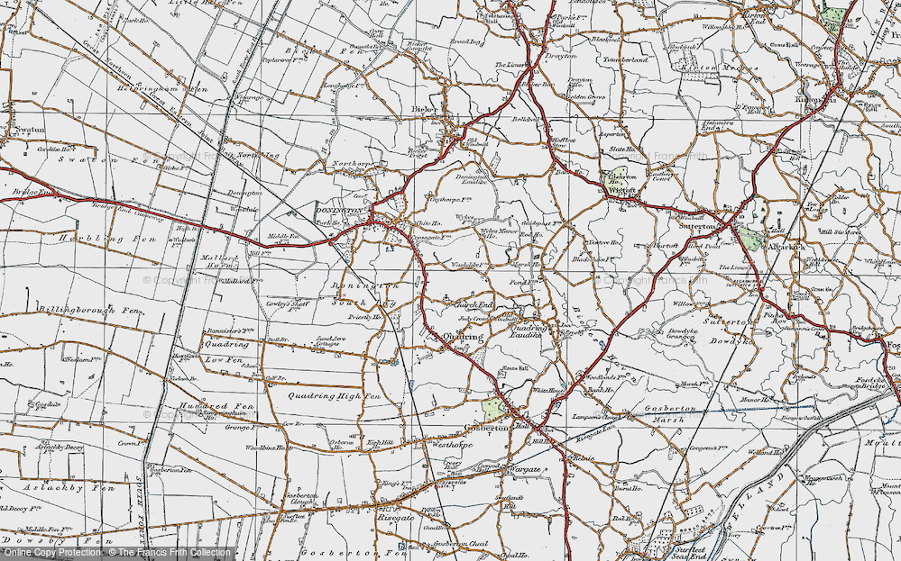 Old Map of Church End, 1922 in 1922