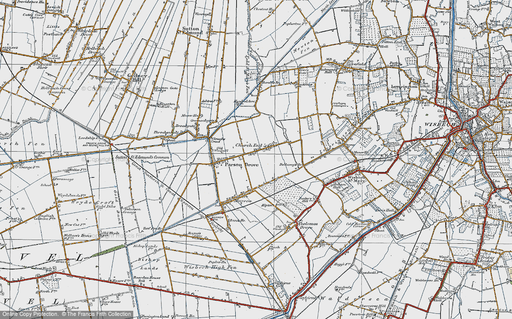 Old Map of Church End, 1922 in 1922