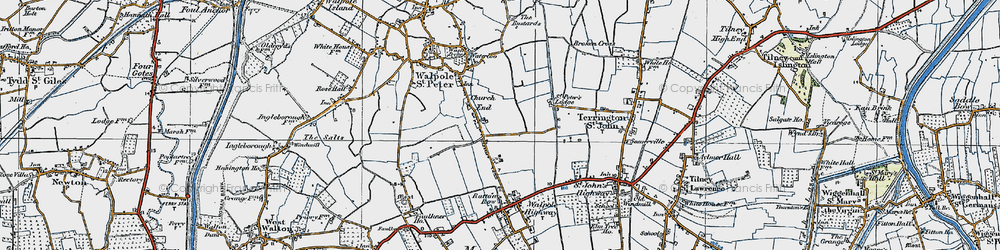 Old map of Broken Cross in 1922