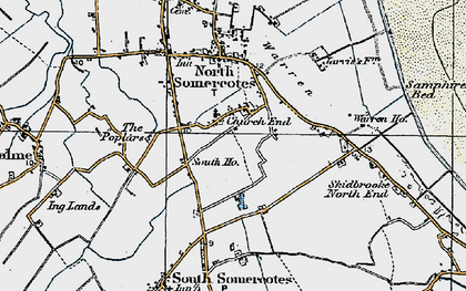 Old map of Church End in 1923