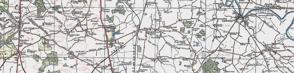 Old map of Church Fenton in 1924