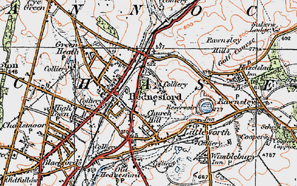 Old map of Church Hill in 1921