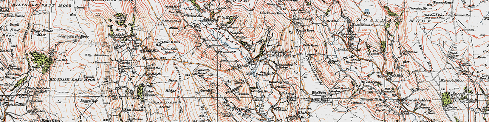 Old map of Blakey Gill in 1925