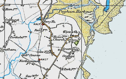 Old map of Church Norton in 1919