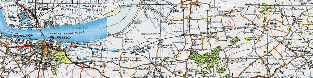 Old map of Barrow Hill in 1921
