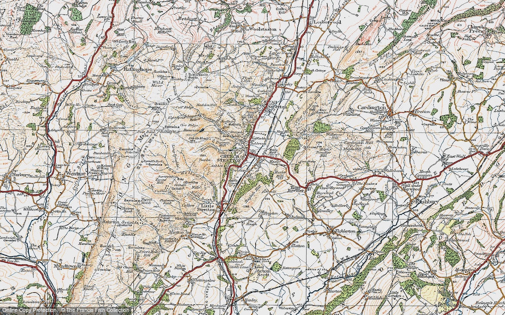 Old Map of Church Stretton, 1920 in 1920