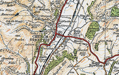 Old map of Church Stretton in 1920