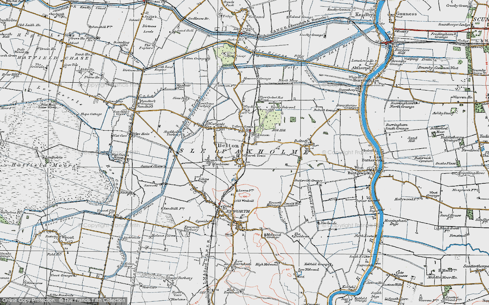 Old Map of Church Town, 1923 in 1923