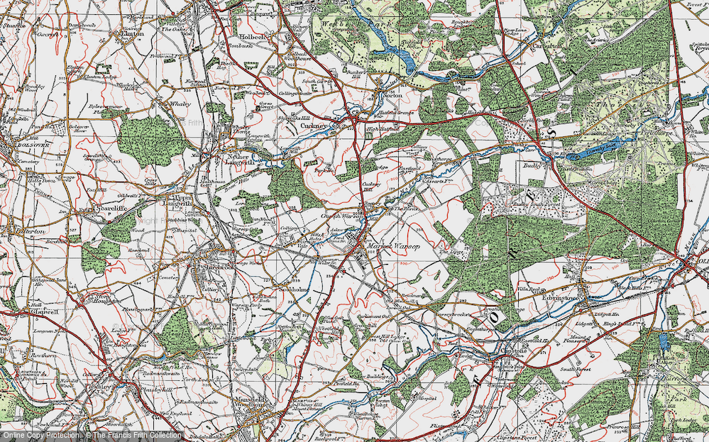 Old Map of Historic Map covering Askew Spa in 1923