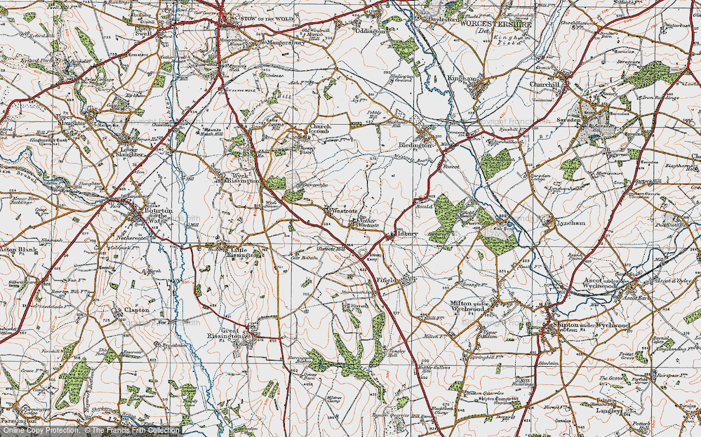 Old Map of Church Westcote, 1919 in 1919