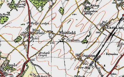 Old map of Church Whitfield in 1920