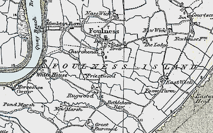 Old map of Broomway, The in 1921
