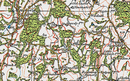 Old map of Bucksteep Manor in 1920