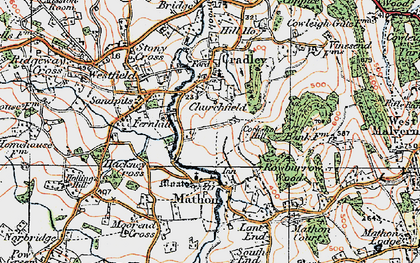 Old map of Churchfield in 1920