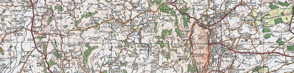 Old map of Churchfield in 1920