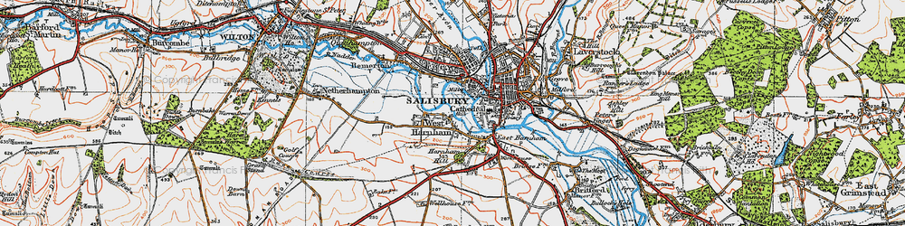 Old map of Churchfields in 1919