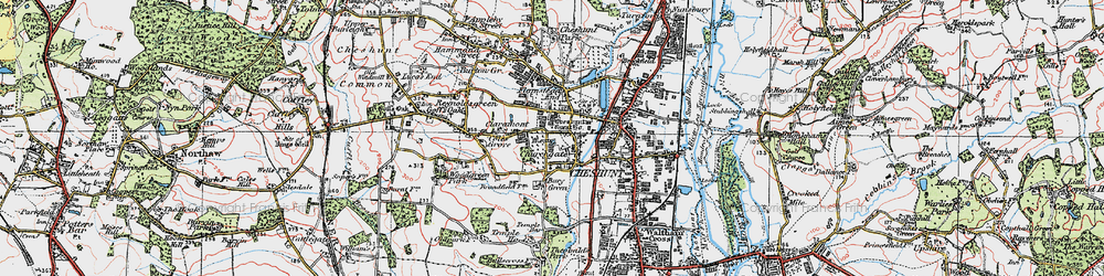 Old map of Churchgate in 1920