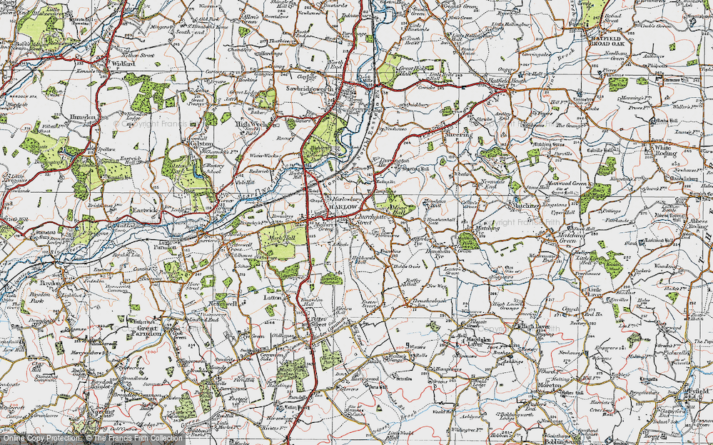 Old Map of Churchgate Street, 1919 in 1919