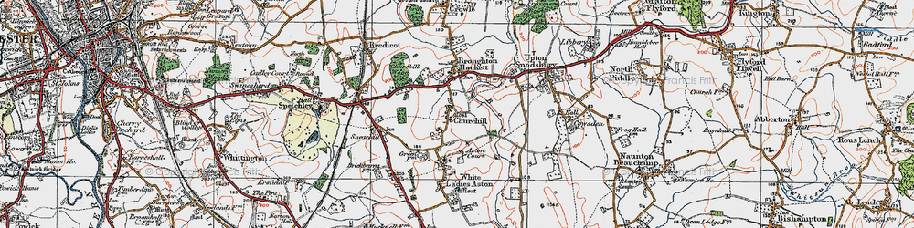 Old map of Churchill in 1919