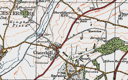 Old map of Churchill in 1919