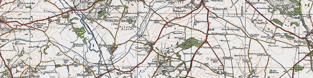 Old map of Boulter's Barn in 1919