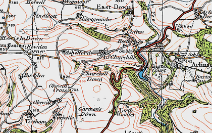 Old map of Ashelford in 1919