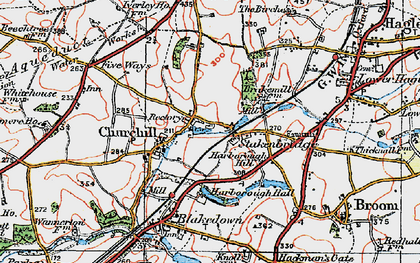 Old map of Churchill in 1921
