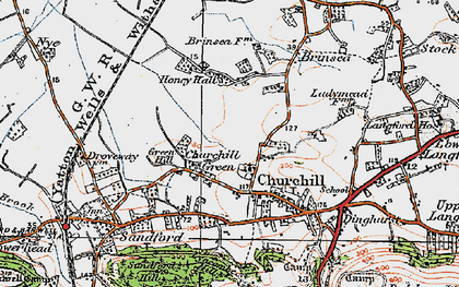 Old map of Churchill Green in 1919