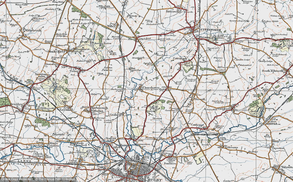 Old Map of Churchover, 1920 in 1920