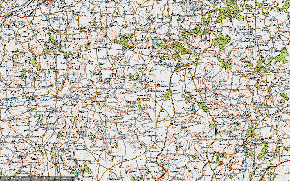 Old Map of Churchstanton, 1919 in 1919