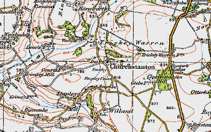 Old map of Churchstanton in 1919