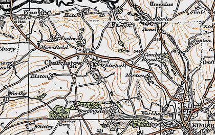 Old map of Bowringsleigh in 1919