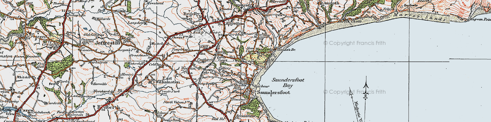 Old map of Churchton in 1922