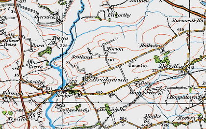 Old map of Churchtown in 1919