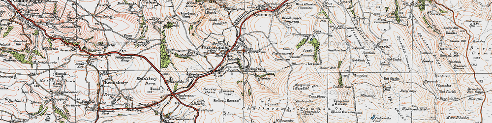 Old map of Churchtown in 1919
