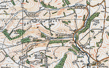 Old map of Churchtown in 1920